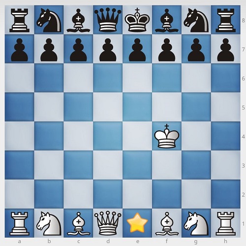 چیدمان ابتدایی مهره شاه در صفحه شطرنج