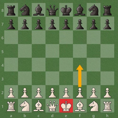 حرکت پیاده ستون f  در شروع بازی شطرنج میتواند خطرناک باشد