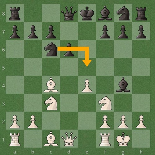 عدم توجه به امکانات تاکتیکی حریف و ترکیب خوردن در صفحه شطرنج