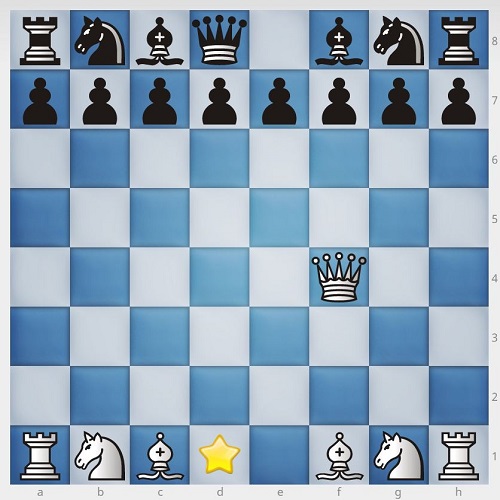 چیدمان ابتدایی مهره وزیر در صفحه شطرنج
